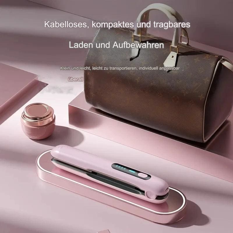 Kabelloser 2-in-1 Haarstyler für Glätten und Locken