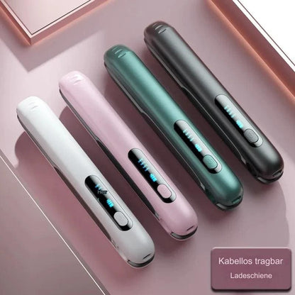 Kabelloser 2-in-1 Haarstyler für Glätten und Locken