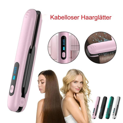 Kabelloser 2-in-1 Haarstyler für Glätten und Locken